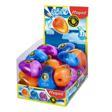 MAPED Hegyező display, egylyukú, tartályos, balkezes, MAPED "I-Gloo", vegyes színek, 24db/disp hegyező