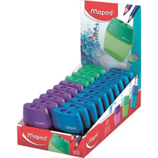 MAPED Hegyező display, kétlyukú, tartályos, MAPED "Shaker", vegyes színek hegyező
