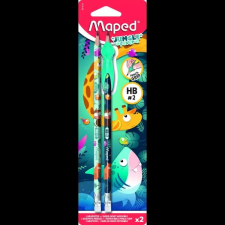 MAPED : Jungle Fever háromszögletű grafitceruza radírral - HB, 2 db ceruza
