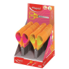 MAPED Olló, display, iskolai, 13 cm, MAPED  Soft Neon , vegyes színek