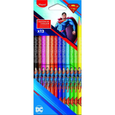 MAPED Superman: Színes ceruza készlet, háromszögletű - 12 db-os színes ceruza