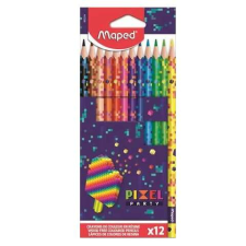 MAPED Színes ceruza készlet 12 db-os háromszög - Pixel Party színes ceruza