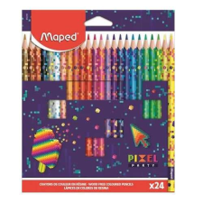 MAPED Színes ceruza készlet 24 db-os háromszög - Pixel Party színes ceruza