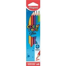 MAPED Színes ceruza készlet, háromszögletû, MAPED "Color`Peps", 6 különbözõ szín színes ceruza