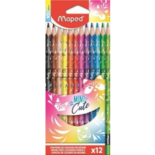 MAPED Színes ceruza készlet, háromszögletû, MAPED "Mini Cute", 12 különbözõ szín - IMA862201... színes ceruza