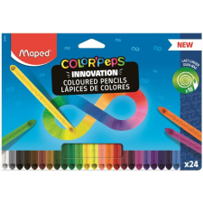 MAPED Színes ceruza készlet, háromszögletű, MAPED Color`Peps INFINITY, 24 különböző szín (IMA861601) színes ceruza