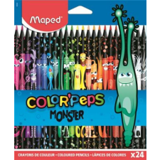 MAPED Színes ceruza készlet, háromszögletű, MAPED "Color`Peps Monster" 24 különböző szín színes ceruza