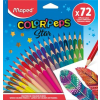 MAPED Színes ceruza készlet, háromszögletű, MAPED "Color`Peps Star", 72 különböző szín