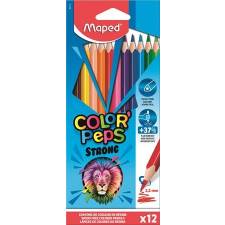 MAPED Színes ceruza készlet, háromszögletű, MAPED  Color Peps Strong , 12 különböző szín színes ceruza