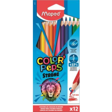 MAPED Színes ceruza készlet, háromszögletű, MAPED Color`Peps Strong, 12 különböző szín (IMA862712) színes ceruza
