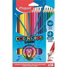 MAPED Színes ceruza készlet, háromszögletű, MAPED  Color Peps Strong , 18 különböző szín színes ceruza