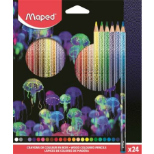 MAPED Színes ceruza készlet, háromszögletű, MAPED "Deepsea Paradise", 24 különböző szín színes ceruza