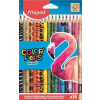 MAPED Színes ceruza készlet, háromszögletű, MAPED "Color'Peps Animal", 18 különböző szín