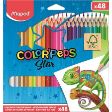  MAPED Színes ceruza készlet, háromszögletű, MAPED &quot;Color&#039;Peps&quot;, 48 különböző szín színes ceruza