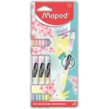 MAPED Szövegkiemelő készlet, 1-5 mm, kétvégű, MAPED "Fluo Peps Duo", 6 különböző pasztell szín filctoll, marker