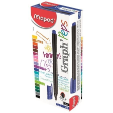 MAPED Tűfilc, 0,4 mm, MAPED "Graph`Peps", sötétkék filctoll, marker