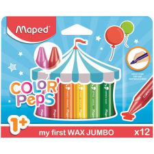 MAPED Zsírkréta, vastag, maped &quot;colorpeps maxi wax&quot;, 12 különböz&#337; szín 861311 kréta