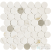 Marazzi Magnifica Calacatta Gold Mosaico Circle 31x31 cm-es fali csempe M8FU