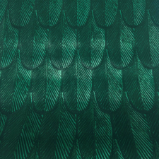 MARBERY Fémes hatású tapéta, toll mintával, 0.53x10 m - Angolzöld tapéta, díszléc és más dekoráció