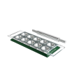Marcato Aluminium Ravioli Készítő forma 20 x 10 x 2 cm - Zöld