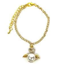 Maria King Angyalszárny gyöngy karkötő charmmal, arany vagy ezüst színben karkötő