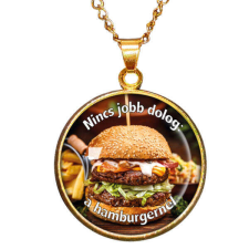Maria King CARSTON Elegant Hamburger – medál lánccal nyaklánc