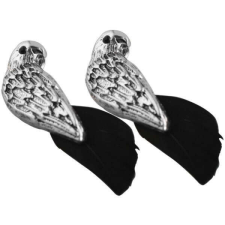Maria King Ezüst-fekete galambos fülbevaló 5 cm fülbevaló