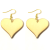 Maria King Fa szív (3 cm) fülbevaló, választható arany vagy ezüst színű akasztóval