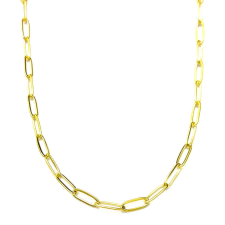 Maria King Hosszú szemes rozsdamentes acél nyaklánc arany színben, 60 cm nyaklánc