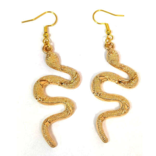 Maria King Kígyós fülbevaló, választható arany vagy ezüst színű akasztóval fülbevaló