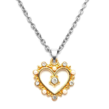 Maria King Kristályos szív medál ezüst színű lánccal nyaklánc