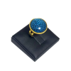 Maria King Leopárd kék üveglencsés gyűrű, választható arany és ezüst színben