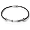  Maria King Mágnes záras bőr karkötő ezüst színű nemesacél díszekkel, választható méretben, márkadobo