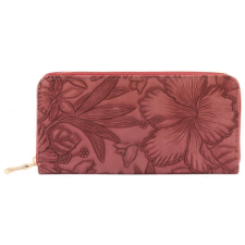 Maria King műbőr bordó virágmintás pénztárca (19x9 cm) pénztárca