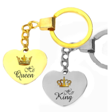 Maria King Páros Her King His Queen kulcstartó több formában (szív, kör vagy dögcédula) kulcstartó