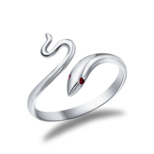 Maria King Piros szemű kígyós állítható méretű gyűrű gyűrű