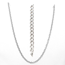 Maria King Rozsdamentes acél lánc (4 mm vastag), 70 cm, ezüst szín nyaklánc