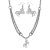 Maria King Unikornis nemesacél nyaklánc és fülbevaló szett, ezüst színű