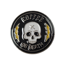 MariaKing &#039;Coffee or death - Kávé vagy halál&#039; kitűző kitűző