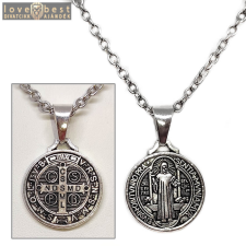 MariaKing Ezüst színű Jézus és Szentírás medál nyaklánccal nyaklánc