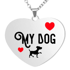 MariaKing I love my Dog medál lánccal, választható több formában és színben nyaklánc