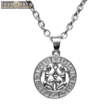 MariaKing Ikrek-Horoszkóp medál lánccal, ezüst színű nyaklánc