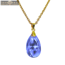 MariaKing Kék kristály csepp medál arany színű lánccal II. nyaklánc