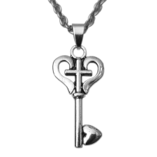 MariaKing Kereszt a szívben kulcs medál lánccal vagy kulcstartóval nyaklánc