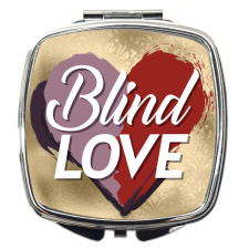 MariaKing Sminktükör Szíves Blind Love (Vak szerelem) feliratú grafikával, több színben bútor