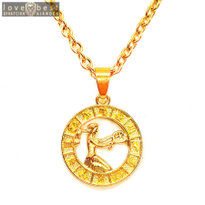 MariaKing Szűz-Horoszkóp medál lánccal, arany színű nyaklánc