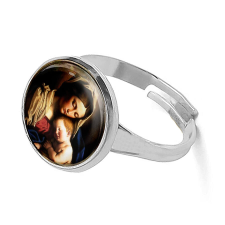 MariaKing Szűz Mária gyűrű, ezüst színben (állítható méret) gyűrű