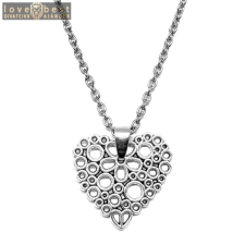 MariaKing Virágos Szív medál ezüst színű nyaklánccal nyaklánc