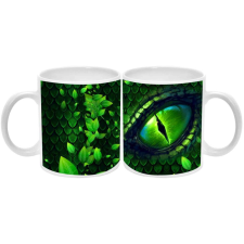 MariaKing Zöld szem és pikkelyek kétoldalas mintás bögre, 1 db bögrék, csészék