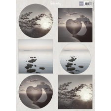 Marianne Design Kivágóív A4 - Serenity Horizons - Cutting Sheet (1 db) matrica